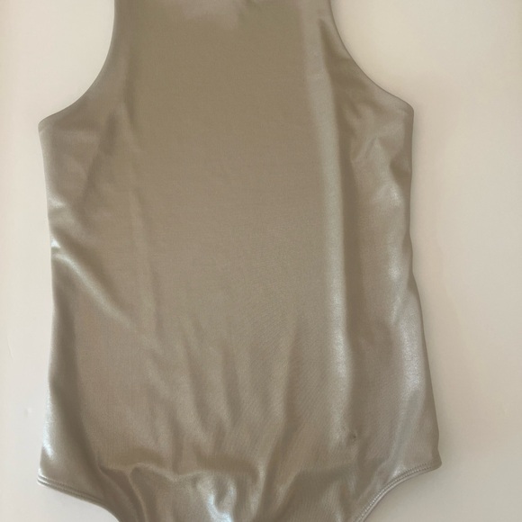 Express Shiny Silver womens Bodysuit - Picture 1 of 6